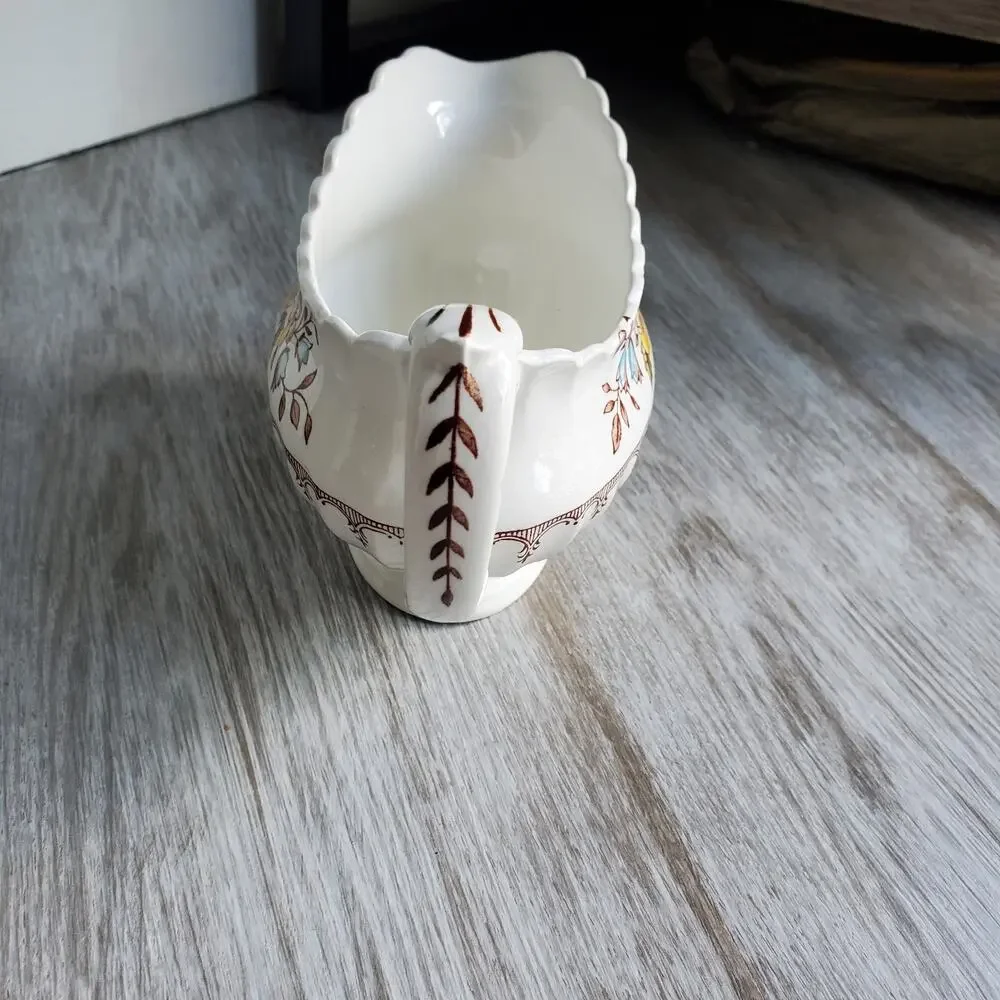 Vintage J&G Meakin Classic White Gravy Boat